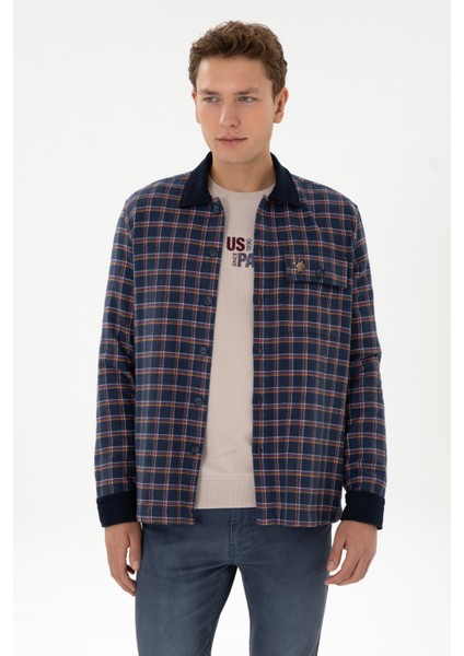 Erkek Lacivert Gömlek Desenli 50316574-VR033