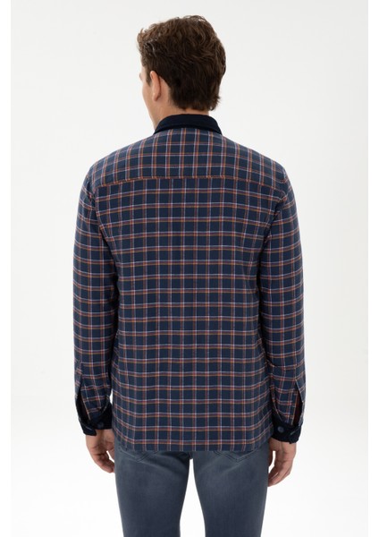 Erkek Lacivert Gömlek Desenli 50316574-VR033 indirimleri