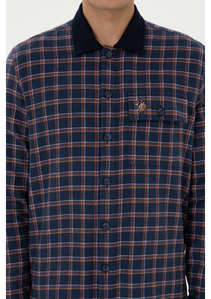 Erkek Lacivert Gömlek Desenli 50316574-VR033