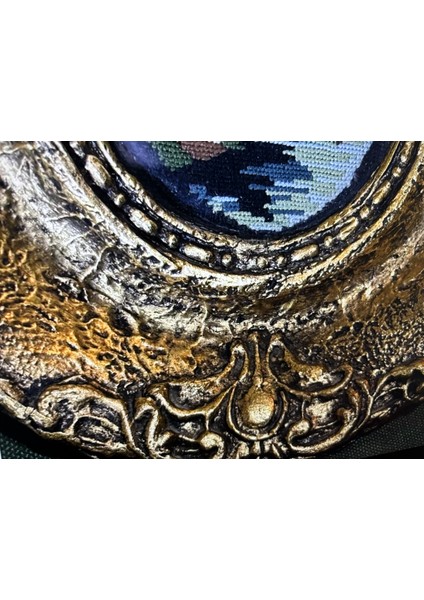 Ahşap Çerçevesinde Avrupa Goblen Pano 21 cm 19 cm Ölçülerinde modelleri