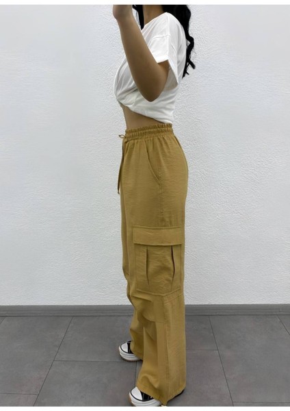 Kadın Zr Model Hardal Paraşüt Pantolon - 10635 modelleri