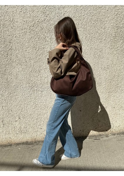 Hazel Geniş Hacimli Süet Omuz Çantası(En 51 Cm, Boy 30 Cm) fırsatları