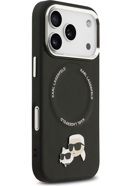 iPhone 17 Pro Kılıf Karl Lagerfeld Lisanslı M-Safeli Metal Kamera ve Buton K&c Pu Deri Kapak Siyah fırsatları