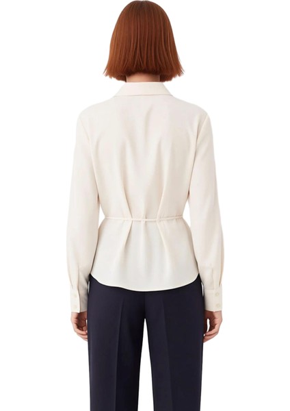 Kadın Bağlama Detaylı Dokulu Transparan Gömlek Şık Görünümünüzü Tamamlayacak Özel Tasarım Spor indirimleri