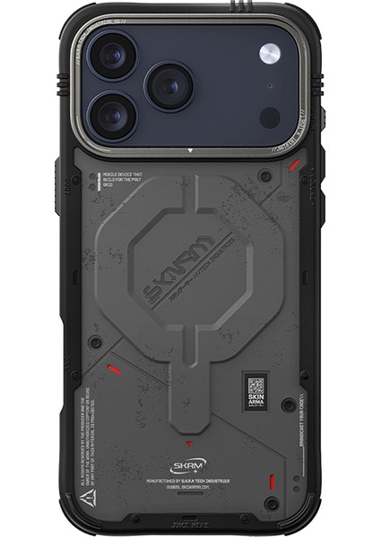 iPhone 17 Pro Max Uyumlu Kılıf M-Safe Şarj Özellikli Airbag Tasarımlı Skinarma Vigor Kapak Gri