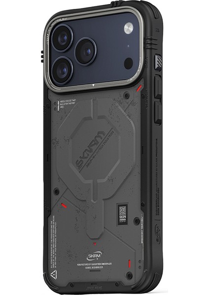 iPhone 17 Pro Max Uyumlu Kılıf M-Safe Şarj Özellikli Airbag Tasarımlı Skinarma Vigor Kapak Gri modelleri