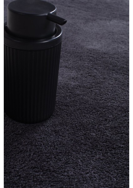 Antrasit Cloudy Banyo Takımı 3'lü Dekoratif Peluş Kaymaz Taban Yıkanabilir. (60X100-40X60-60X60) fırsatları