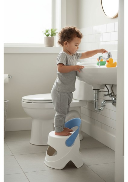 Katlanır Çocuk Oturma ve Tırmanma Taburesi - Plastik Kaydırmaz Çocuk Sandalyesi 45 kg Mavi fiyatları