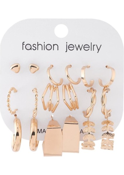 Bijuteri Set Küpe Gold