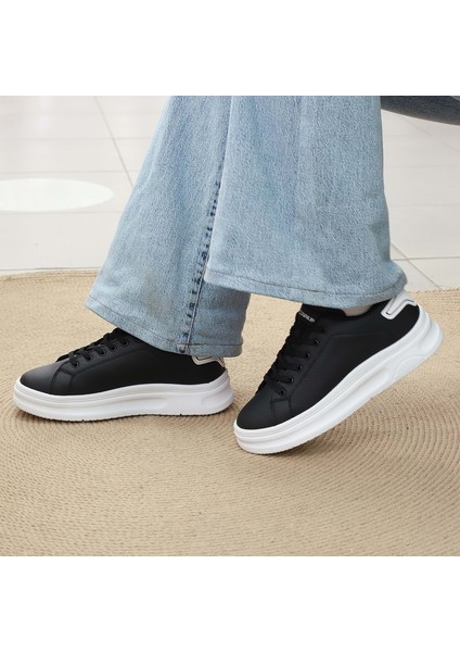 2230-CONPAX Mcqueen Modeli Anatomik Tabanlı Üst Kalite Unisex Sneakers Ayakkabı - NKT02230-SIYAH-BEYAZ-38