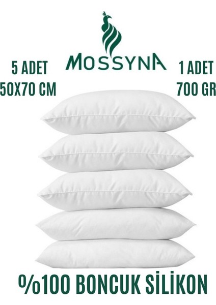5 Adet Yıkanabilir Nonwoven Boncuk Silikon Yastık 50 x 70