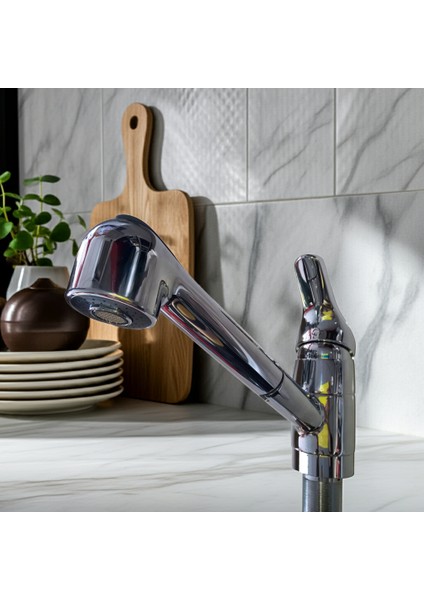 Spiralli mutfak lavabo bataryası