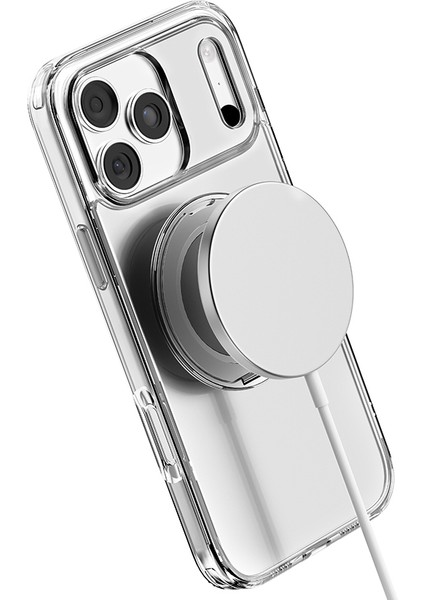 iPhone 17 Pro Max Uyumlu Kılıf M-Safeli Standlı Airbag Tasarımlı Mutural Fresh Serisi Kapak Şeffaf