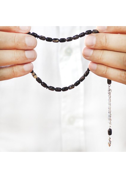 Sıkma Kehribar Tesbih - Kararmaz Metal Püsküllü - Mini Boy - Ebruli Renk - Kapsül Kesim modelleri