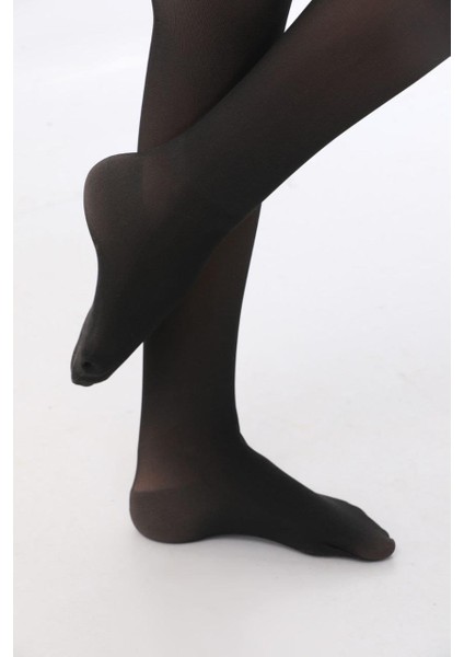 Yüksek Bel Içi Kürklü Peluş Çorap Tayt