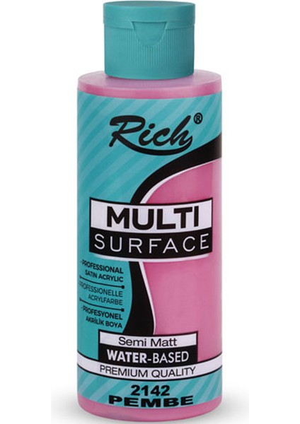 Rich Akrilik Boya Multi Surface 120 cc Pembe 120-2142