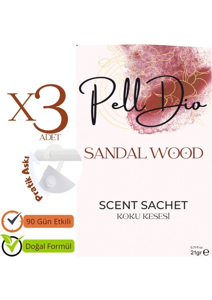 3'lü Sandal Ağacı Dolap Ayakkabılık ve Çekmece Parfümlü Kese Kokusu Oda Koku Kesesi fiyatları