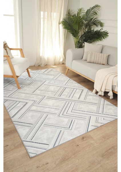 Mira Yıkanabilir Kaymaz Tabanlı Embos Kesme Rulo Halı Yolluk Salon,oturma Odası,mutfak A.GRI-7014 fiyatları