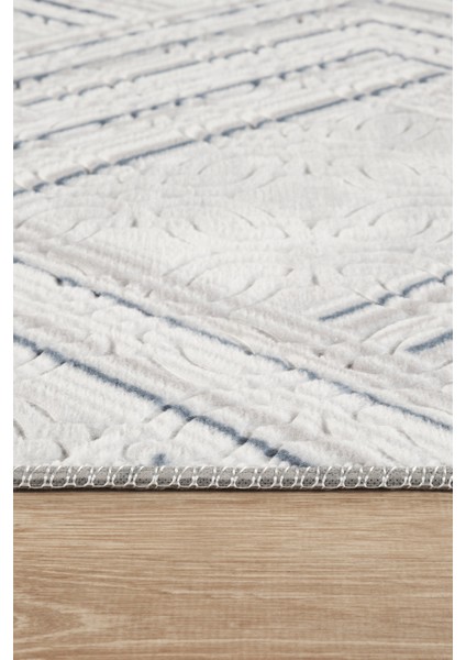 Mira Yıkanabilir Kaymaz Tabanlı Embos Kesme Rulo Halı Yolluk Salon,oturma Odası,mutfak A.GRI-7014 modelleri