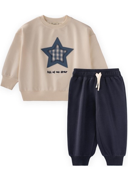 Sweatshirt Takım 1-7 Yaş Ekru Lacivert fiyatları