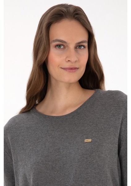 Kadın Gri Melanj Kazak /triko 50313579-VR086 fiyatları