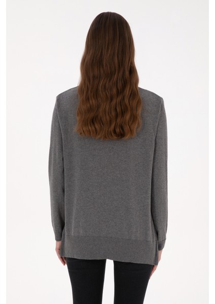 Kadın Gri Melanj Kazak /triko 50313579-VR086 indirimleri