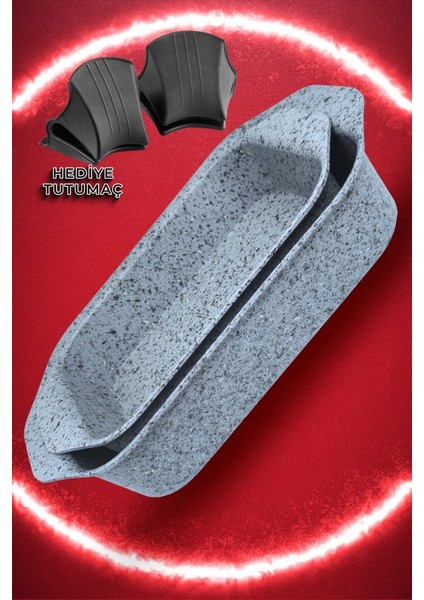 Stone-Age Çizilmez Yanmaz Yapışmaz 2'li Fırın Tepsi Seti