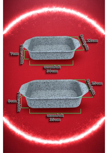 Stone-Age Çizilmez Yanmaz Yapışmaz 2'li Fırın Tepsi Seti indirimleri