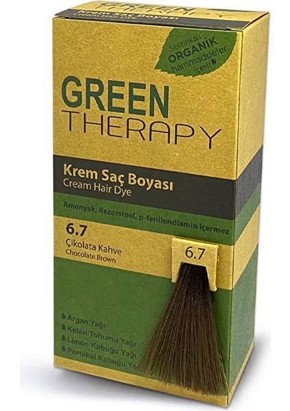 Green Therapy Krem Saç Boyası 6.7 Çikolata Kahve