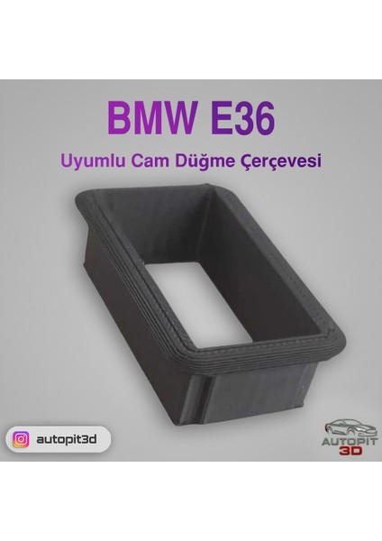 Bmw E36 Uyumlu Cam Düğme Çerçevesi