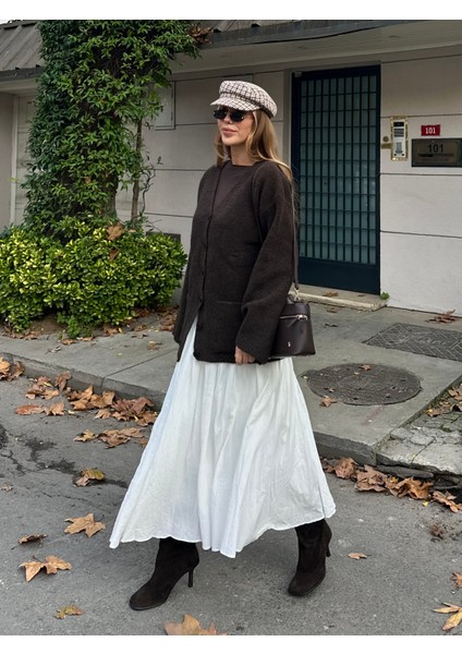 Kahverengi Çift Cepli Hırka - 04622 indirimleri