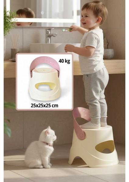 4 Adet Katlanır Çocuk Oturma ve Tırmanma Taburesi - Plastik Kaydırmaz Çocuk Sandalyesi 45 kg indirimleri