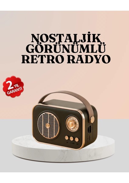 Buğz Bluetooth’lu Retro Radyo – Fm Destekli Nostaljik Hoparlör