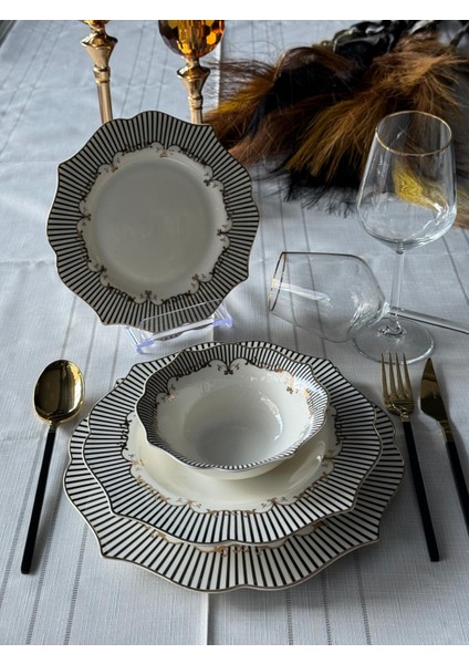 Pıano Yemek Takımı 6 Kişilik 24 Parça