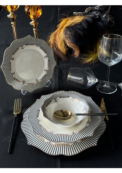 Pıano Yemek Takımı 6 Kişilik 24 Parça