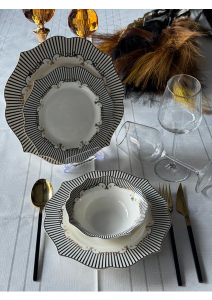 Pıano Yemek Takımı 6 Kişilik 24 Parça