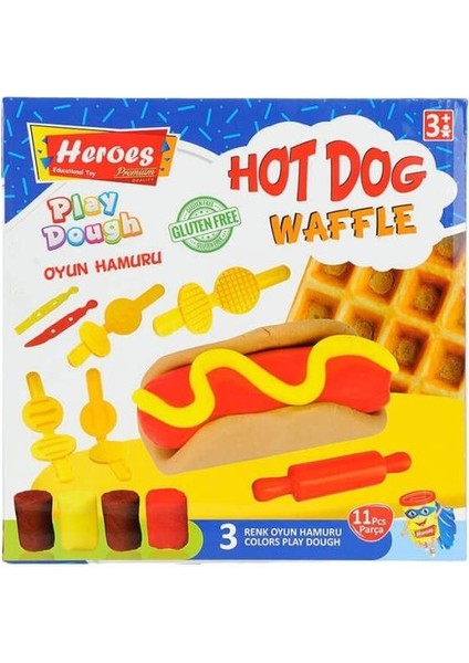 ERN-584 Heroes Orta Kutulu Burger Oyun Hamuru Seti - Eren Oyuncak