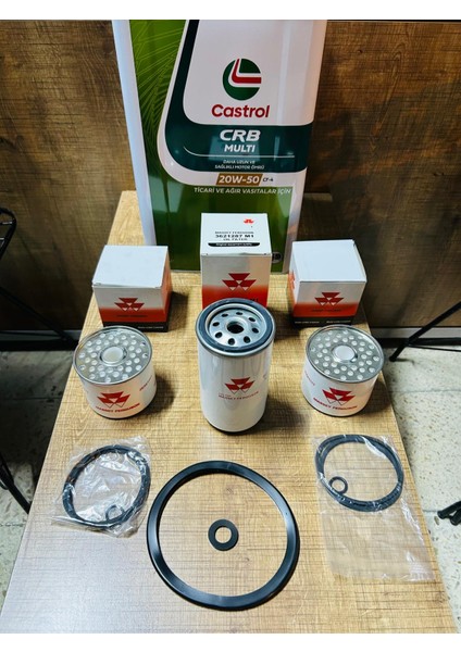 Massey Ferguson Uyumlu 135-148-240 Yağ ve Filitre Bakım Seti Montaj Logolu