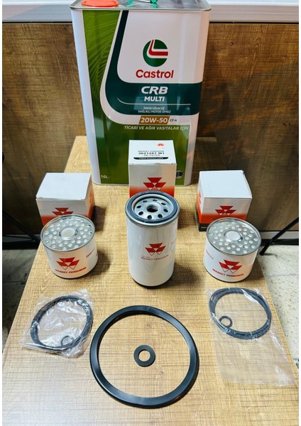 Massey Ferguson Uyumlu 135-148-240 Yağ ve Filitre Bakım Seti Montaj Logolu modelleri