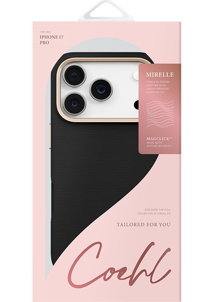 iPhone 17 Pro Uyumlu Kılıf M-Safe Şarj Özellikli Askı Ipli Coehl Mirelle Kapak Siyah fırsatları