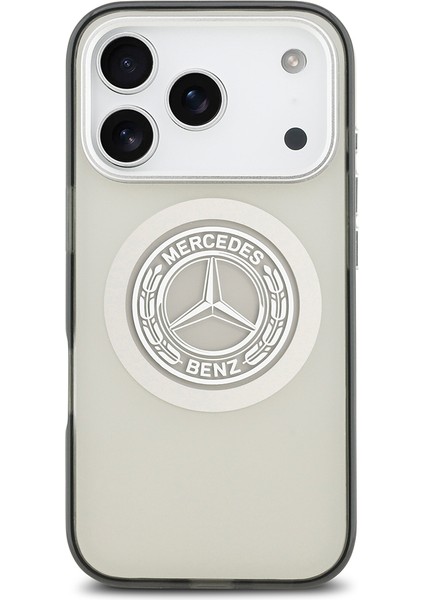 iPhone 17 Pro Kılıf Mercedes Benz Lisanslı M-Safeli Çift Katmanlı Pc Nostaljik Yıldız Kapak Gri modelleri