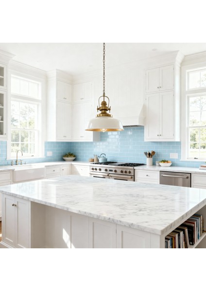 Modern Beyaz Sarkıt Avize Mutfak Salon Cafe Restaurant