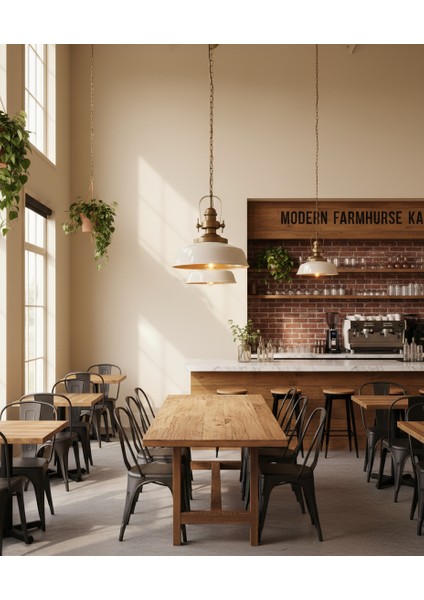 Modern Beyaz Sarkıt Avize Mutfak Salon Cafe Restaurant