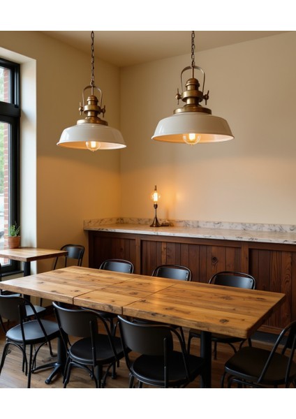 Modern Beyaz Sarkıt Avize Mutfak Salon Cafe Restaurant