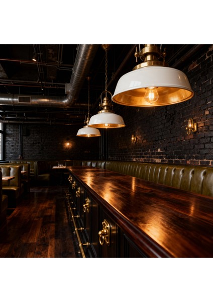 Modern Beyaz Sarkıt Avize Mutfak Salon Cafe Restaurant