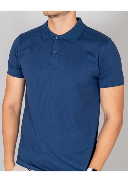 Erkek Açık Mavi Slim Fit Polo Yaka T-Shirt fiyatları
