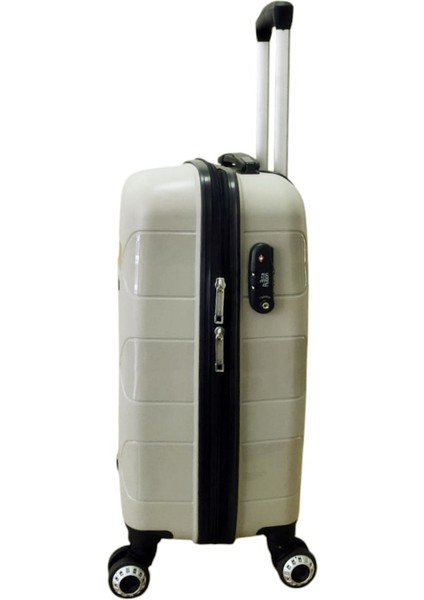 Gold Pp Valiz 8011 Ekru Tsa Kilitli Kabin Boy modelleri
