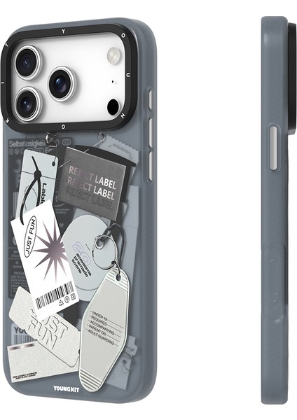 iPhone 17 Pro Max Uyumlu Kılıf M-Safe Şarj Özellikli Youngkit Different Dimension Serisi Kapak Gri fırsatları