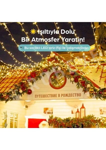 10 Metre 100 Ledli Fişli LED Işık Günışığı Dekor Lambası Yılbaşı Ağacı Işığı Organizasyon LED Işık