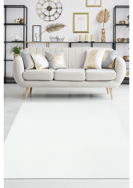 Beyaz, Peluş, , Kaymaz Taban Post Halı